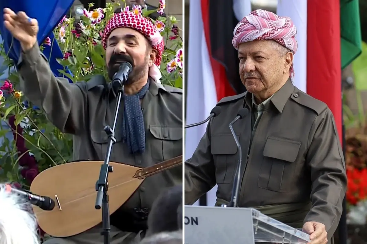goruntu iraktan degil paristen barzani kurtler icin tarihi bir gun dedi sivan perwer costu tav222UJ
